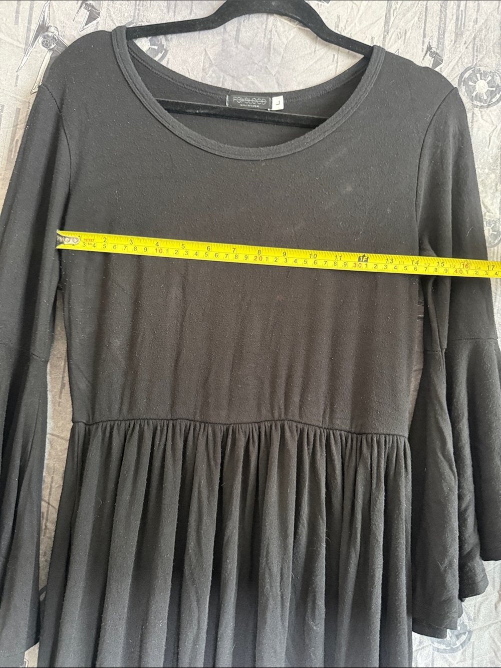 FOXBLOOD BLAIR BELL SLEEVE MAXI DRESS SZ L - Picture 5 of 6